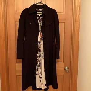 NWT Byron Lars Bow Back Trench, black, size 6